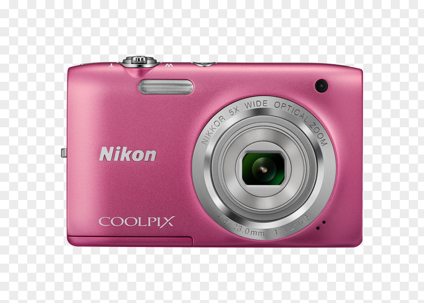 Silver Nikon Coolpix S2800 20.1 MP Point & Shoot Digital Camera With 5X Point-and-shoot CameraCamera 20.1MP PNG