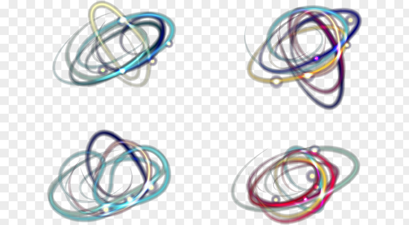 Colorful Lines Light Glare PNG