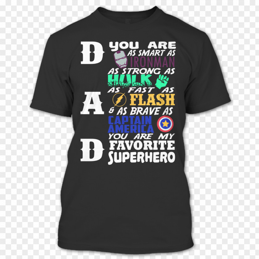 Father Superhero T-shirt Top Sleeve Blouse Active Shirt PNG