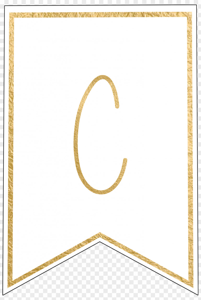Gold Letter Paper Template Banner Pennon PNG