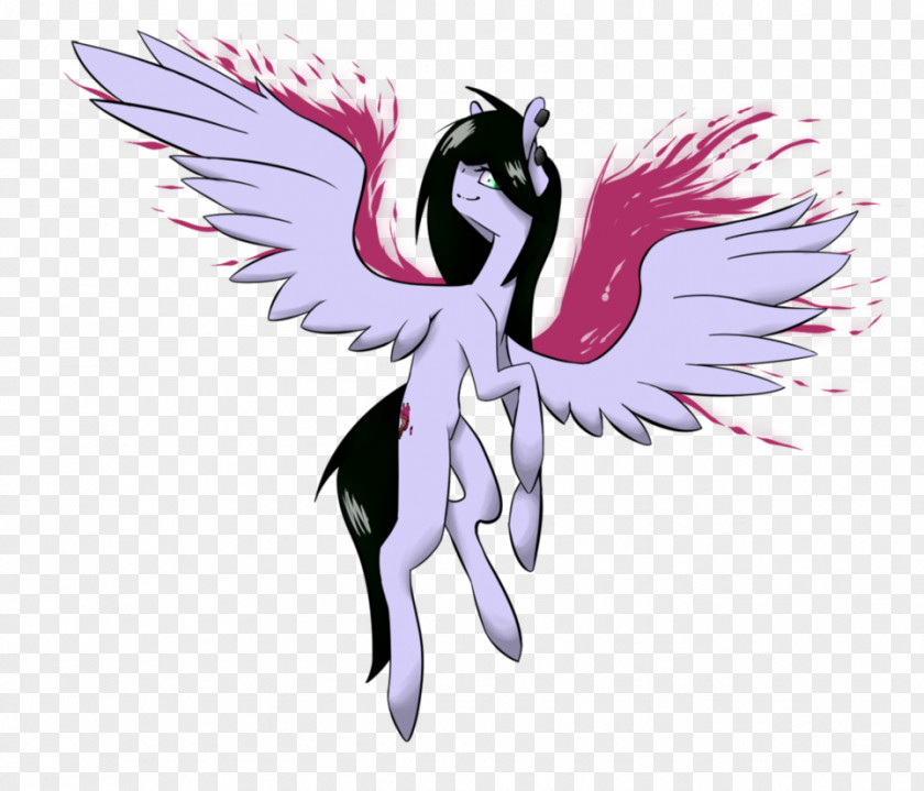 Ink Wind Fairy Horse Bird Clip Art PNG