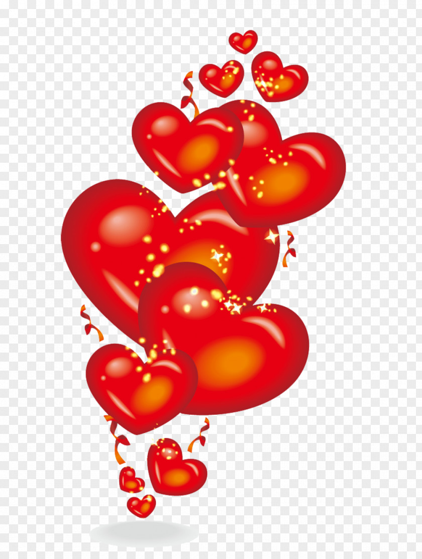 Red Love Balloon Heart Computer File PNG