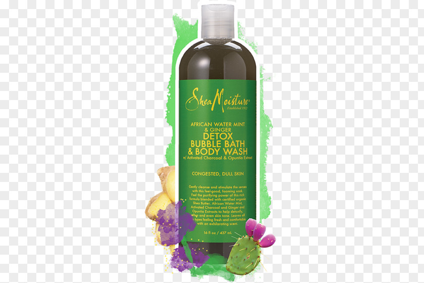 Ginger Water SheaMoisture African Mint & Detox Hair Scalp Gentle Shampoo Shea Butter Moisture PNG