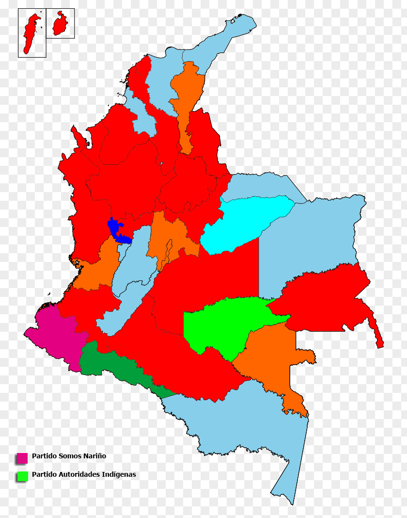 Map Colombian Presidential Election, 2018 Parliamentary 2014 2006 PNG