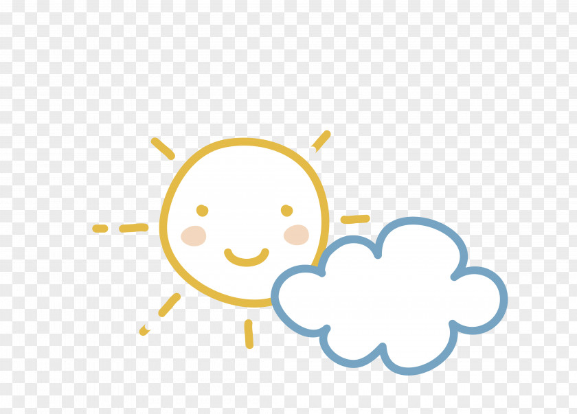 Vector Light-colored Cartoon Sun Smiling Face Pen Clip Art PNG