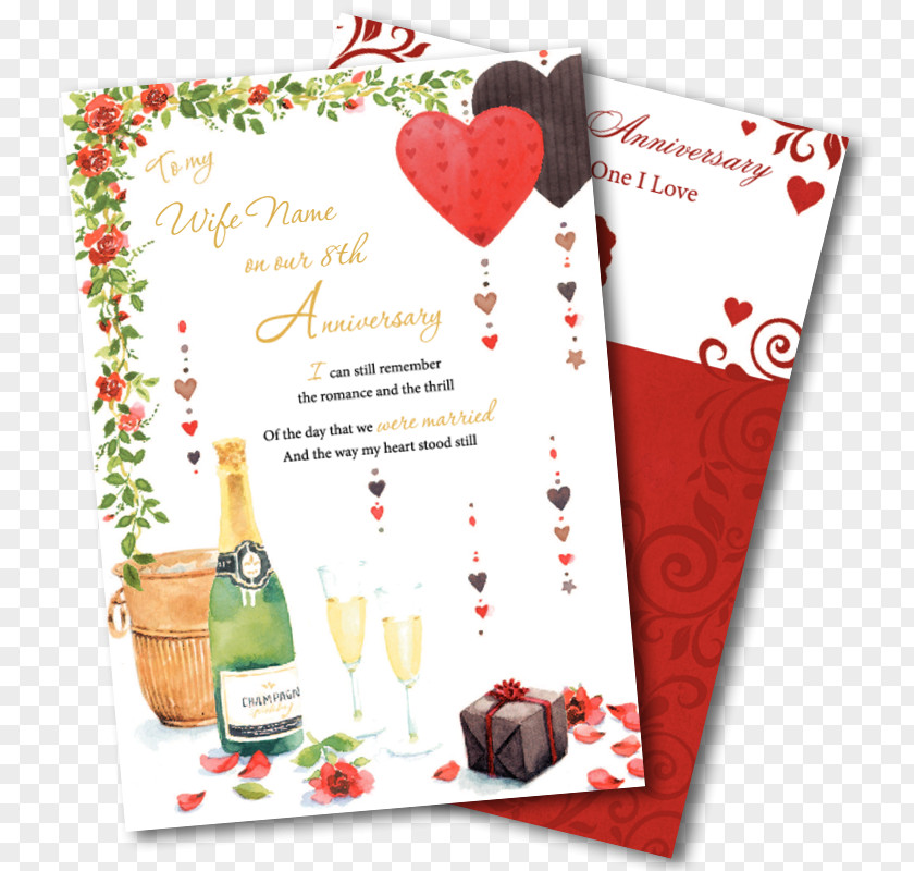 Anniversary Poster Greeting & Note Cards Valentine's Day Wedding Birthday PNG
