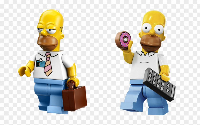 Bart Simpson Homer Marge Lego Minifigures PNG