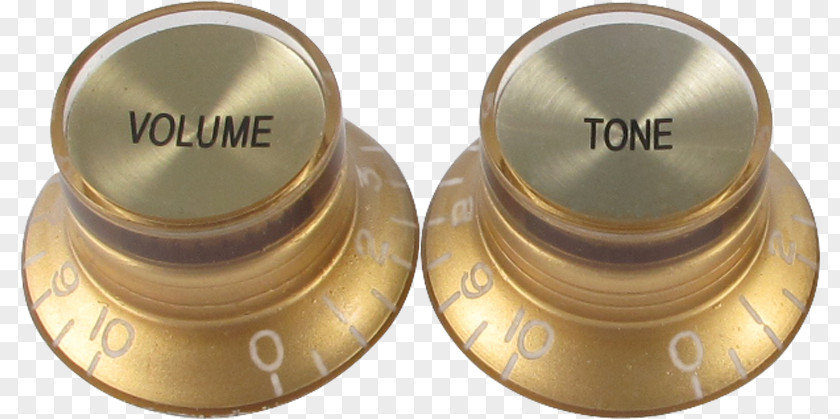 Guitar Volume Knob Brass 01504 PNG