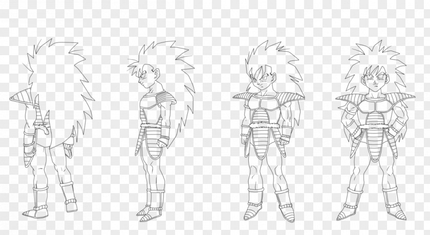 Raditz Line Art Drawing DeviantArt Sketch PNG