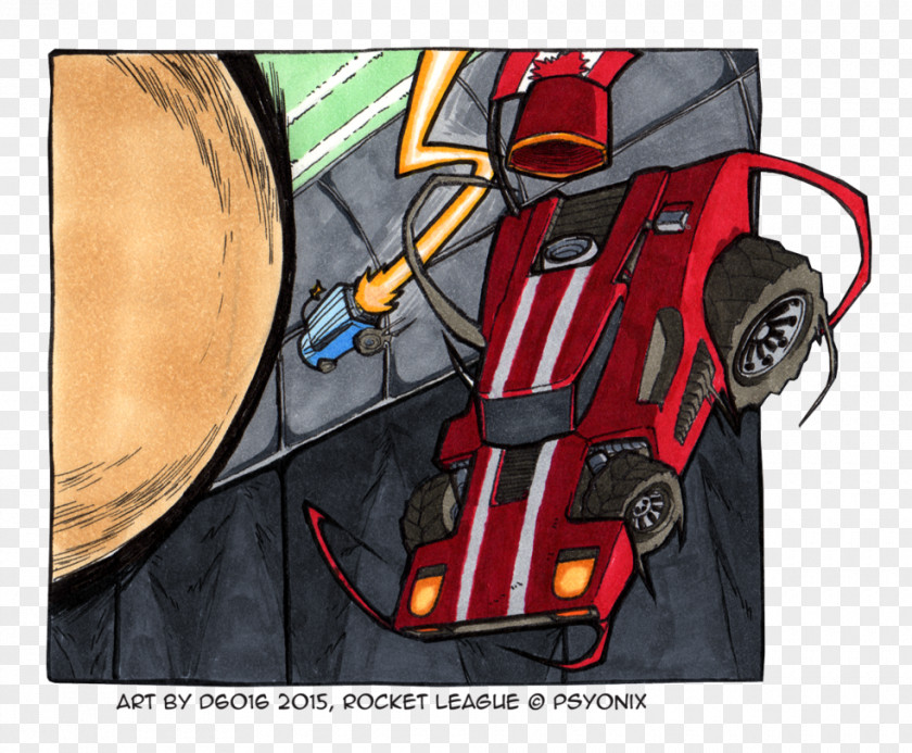 Rocket League Car Cartoon Character PNG