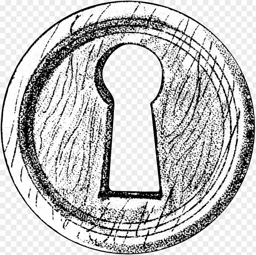Key Hole Line Art Drawing Number Recreation PNG