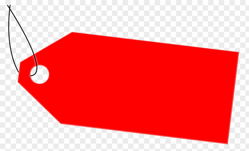 Rectangle Red Sale Tag PNG