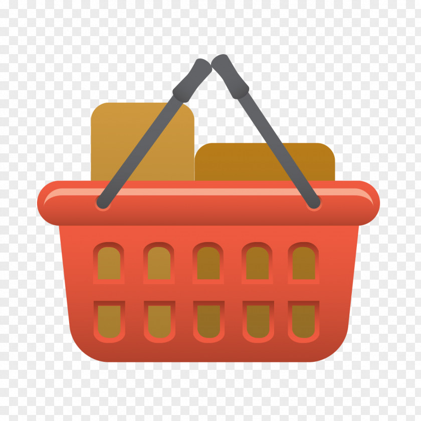 Red Basket Model Icon PNG