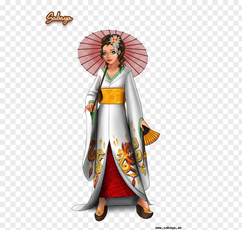 YEMENI Cartoon Costume Design Geisha PNG