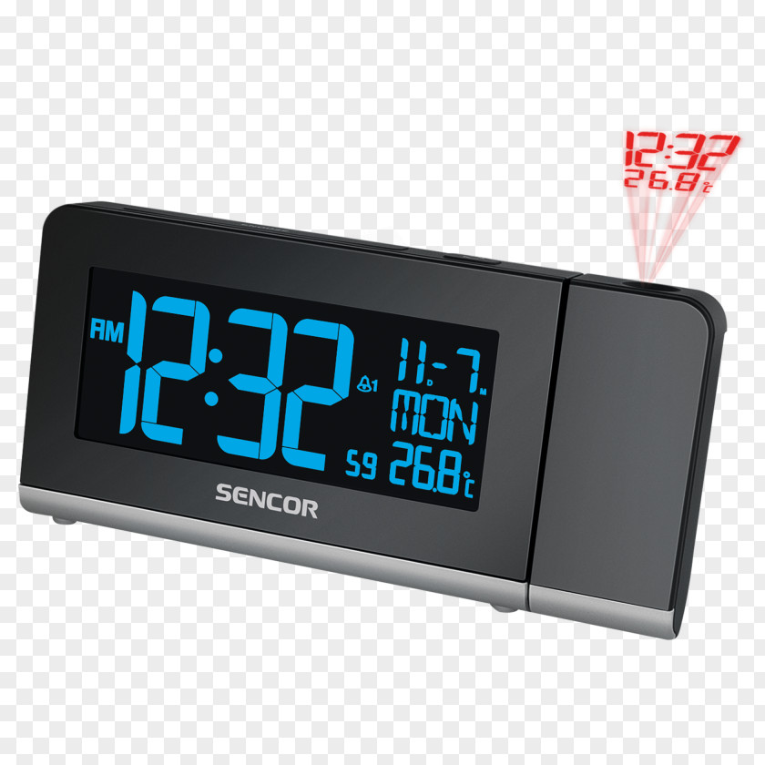 Clock Alarm Clocks Thermometer Sencor Display Device PNG