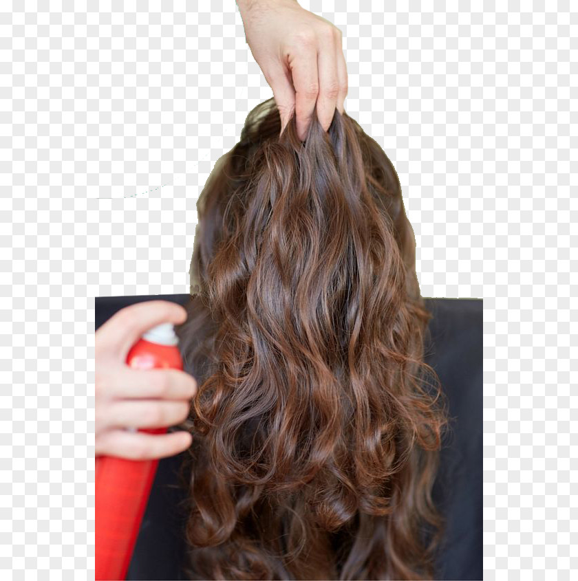 Long Curly Hair Artificial Integrations Hairstyle Hairdresser Spray PNG