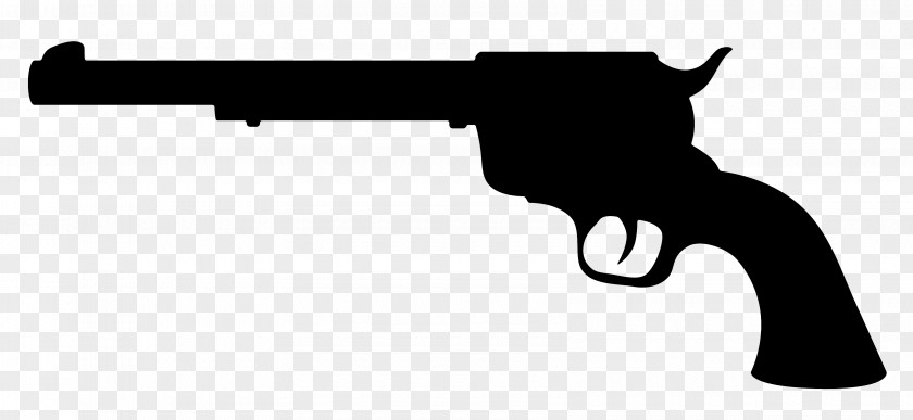 Silhouette Firearm Pistol Gun Clip Art PNG