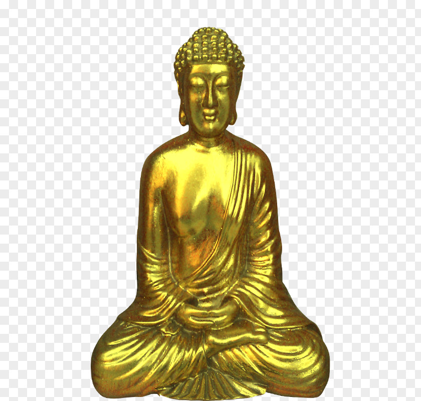 Budah Meditation Gautama Buddha Bronze Sculpture Brass PNG
