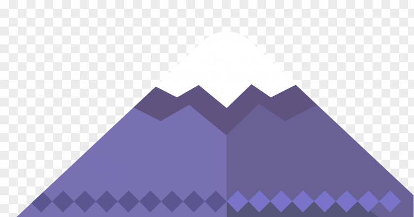 Cartoon Purple Mountain Decoration Pattern Triangle PNG
