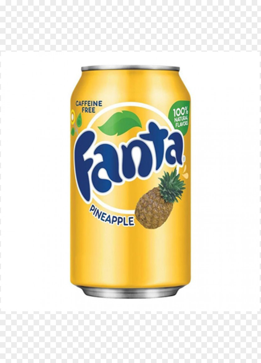 Fanta Fizzy Drinks Pineapple USA 355ml Aluminum Can PNG