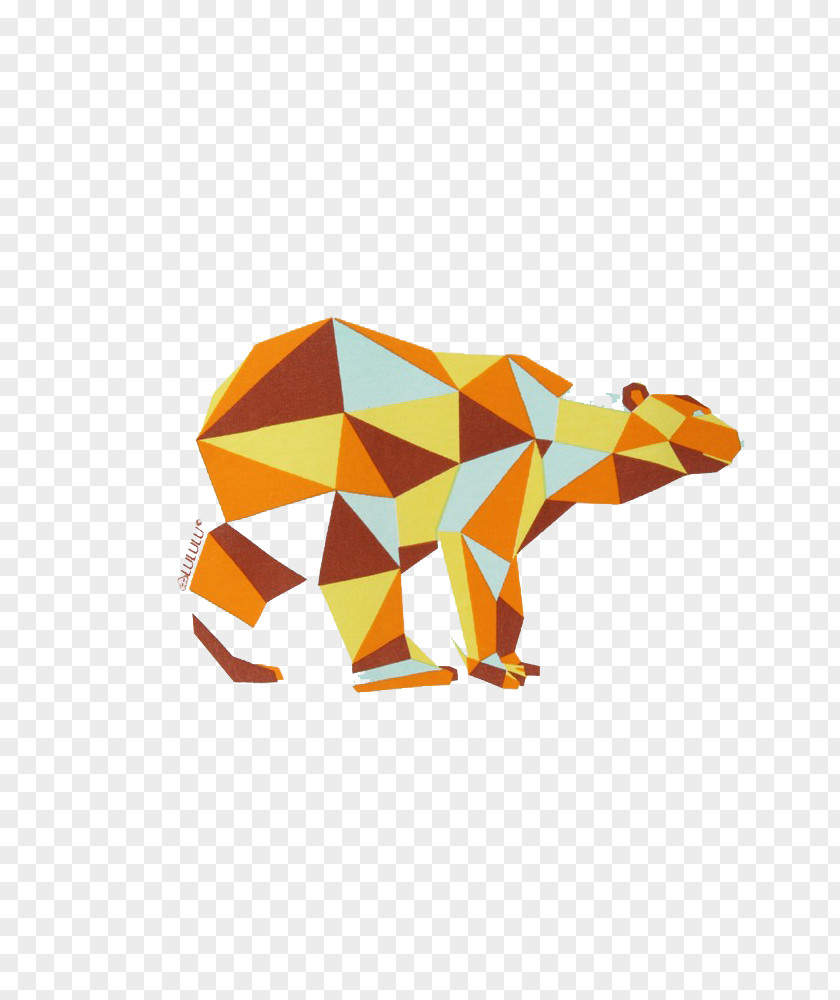 Geometric Bear Picture Material Geometry Triangle PNG