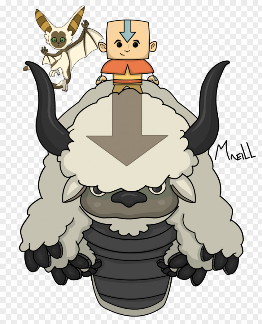 Aang Appa Momo YouTube PNG