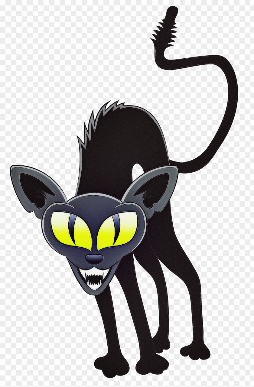Cartoon Black Cat Animation Animal Figure PNG