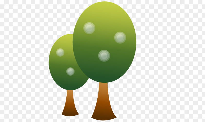 Simple Flat Tree Design PNG