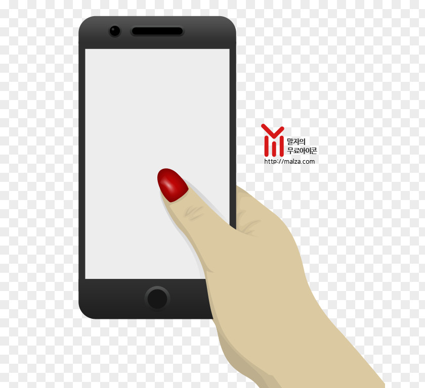Smartphone Thumb Hand Model PNG
