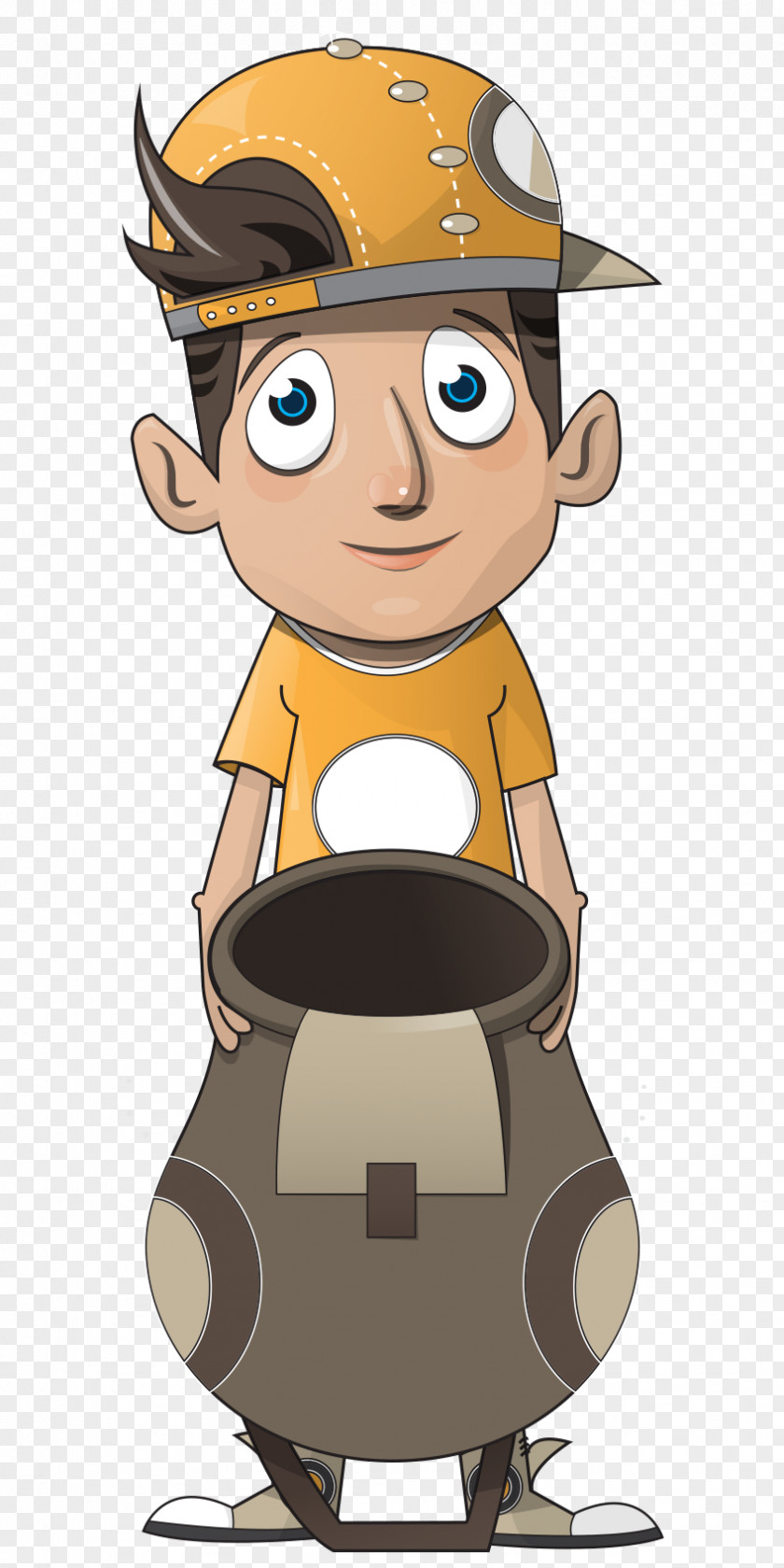 Hand-painted Cartoon Leisure Hat Boy Graphic Design PNG