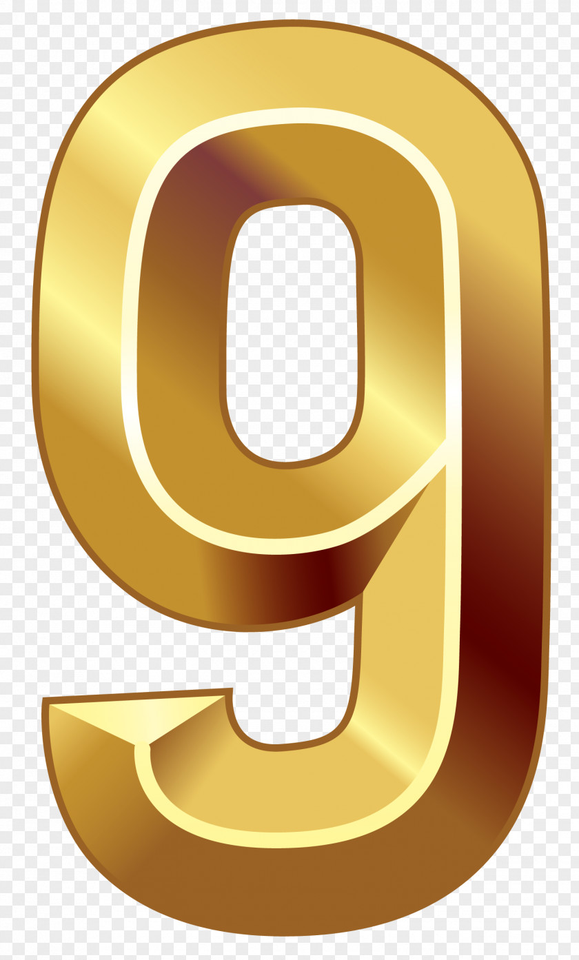 NUMBERS Gold Number Clip Art PNG