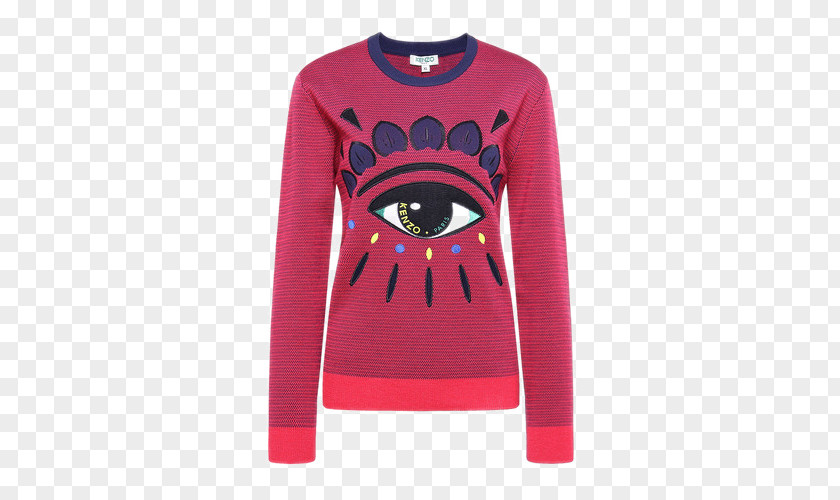 Pink Eye Pattern Pullover Red Designer Sweater PNG