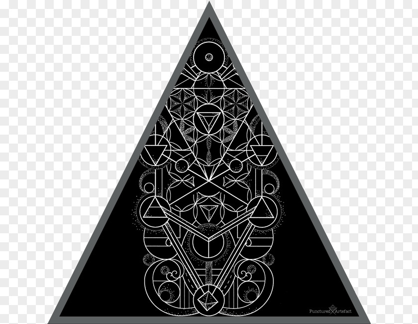Triangle Art Sacred Geometry Mindful Ink PNG