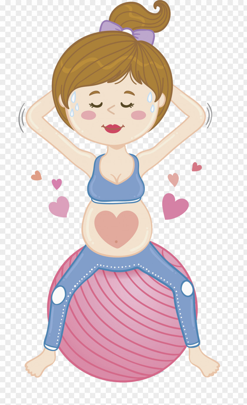 Exercise Pregnant Women Pregnancy Cartoon Drawing Woman U5b55u5987 PNG
