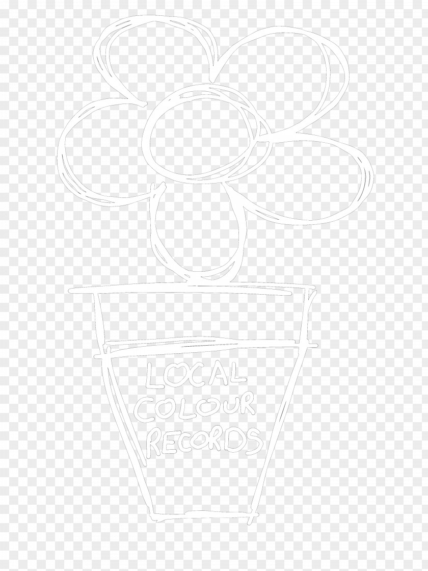 Flowerpot White Drawing PNG