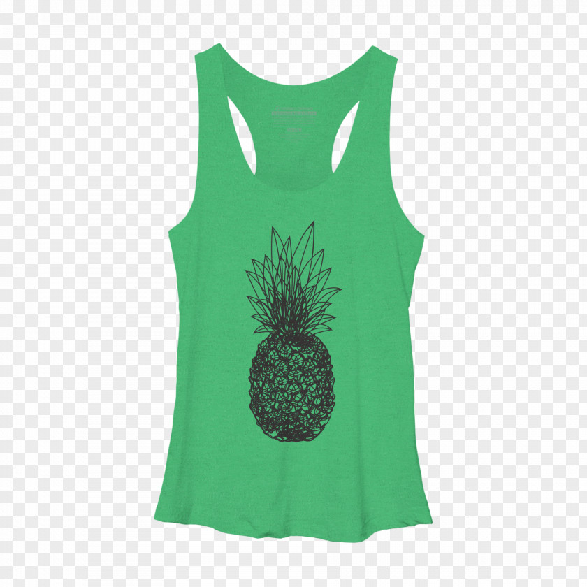 Pineapple Clothing Outerwear Sleeveless Shirt Green Dress PNG