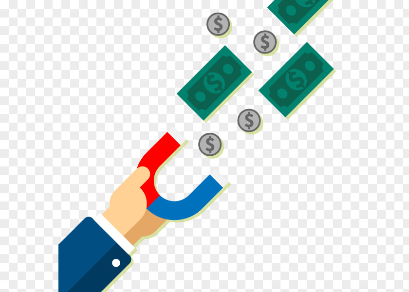 Vector Business Magnet Euclidean Money Illustration PNG