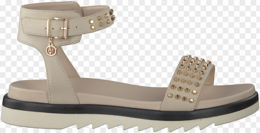Beige Trousers Sandal Shoe Leather Wedge PNG