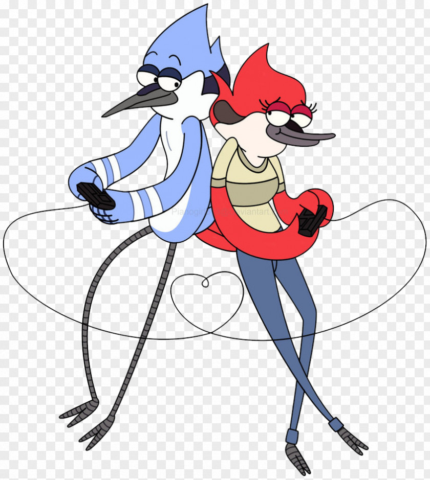 Kiss Network Mordecai Rigby Cartoon PNG