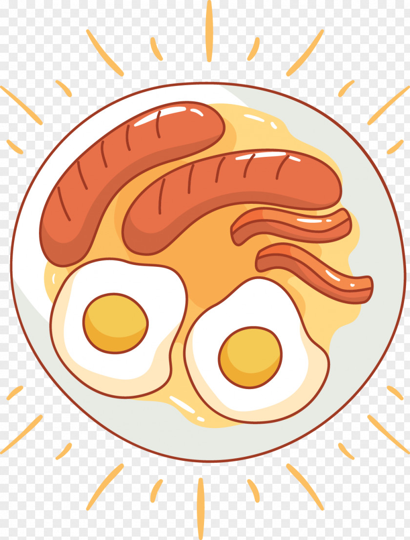 Vector Flat Food Fried Hot Dogs Dog Egg PNG