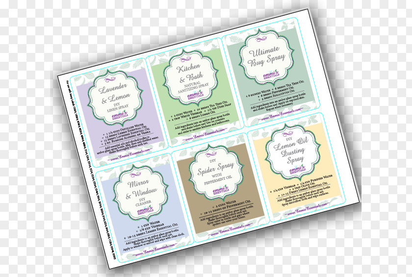 Recipe Card Party Font PNG