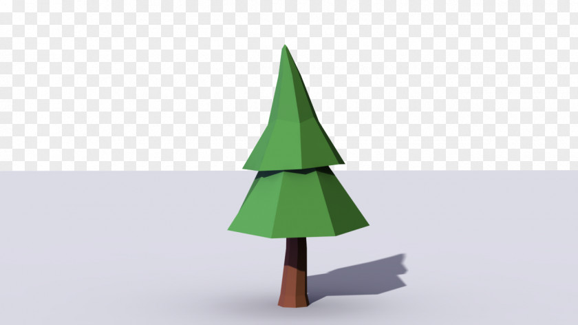 Pine Tree Christmas Conifer Cone Low Poly PNG