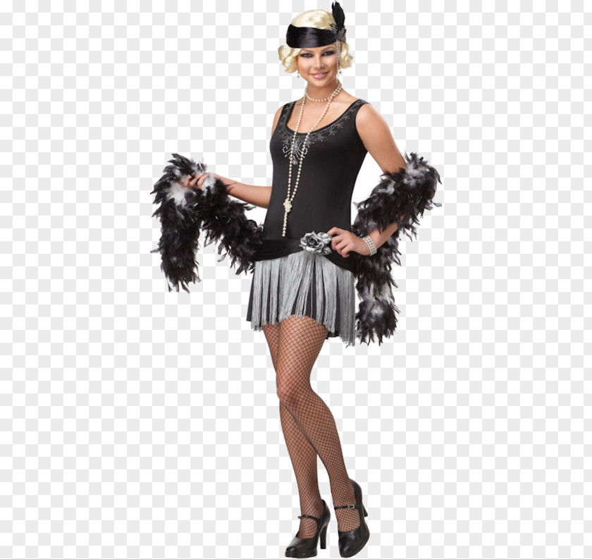 Dress 1920s Flapper Halloween Costume PNG