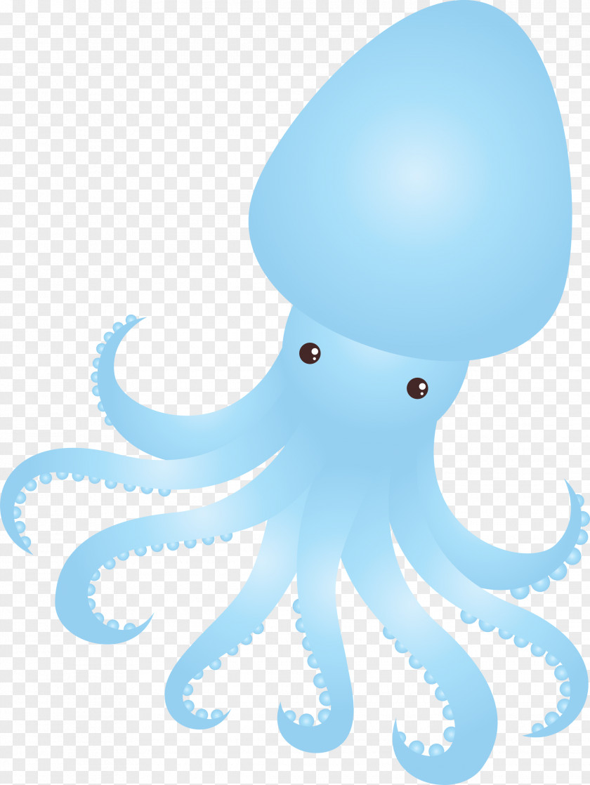 Octopus Giant Pacific Blue Cartoon PNG