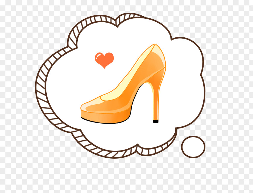 Yellow Simple High Heels Decorative Patterns Coco Speech Balloon Cartoon PNG