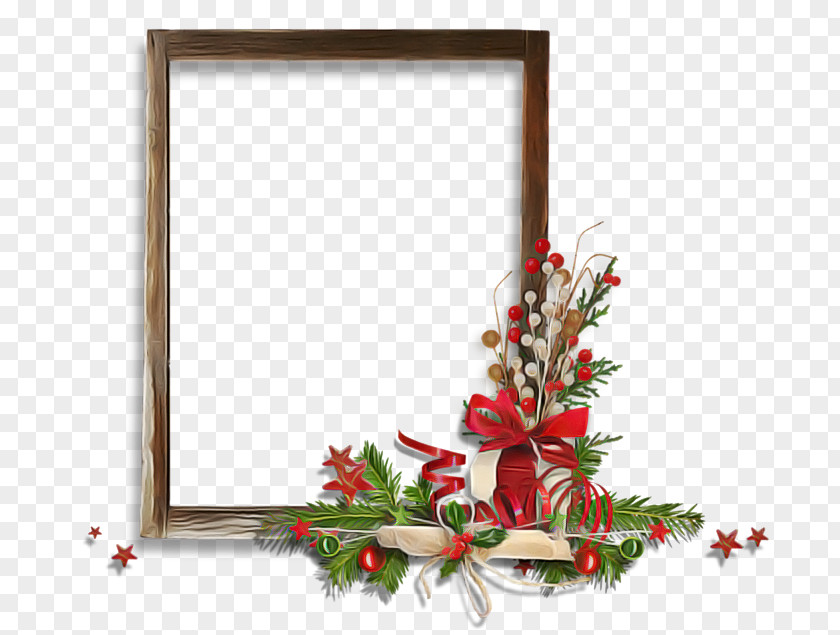 Fir Christmas Picture Frame PNG