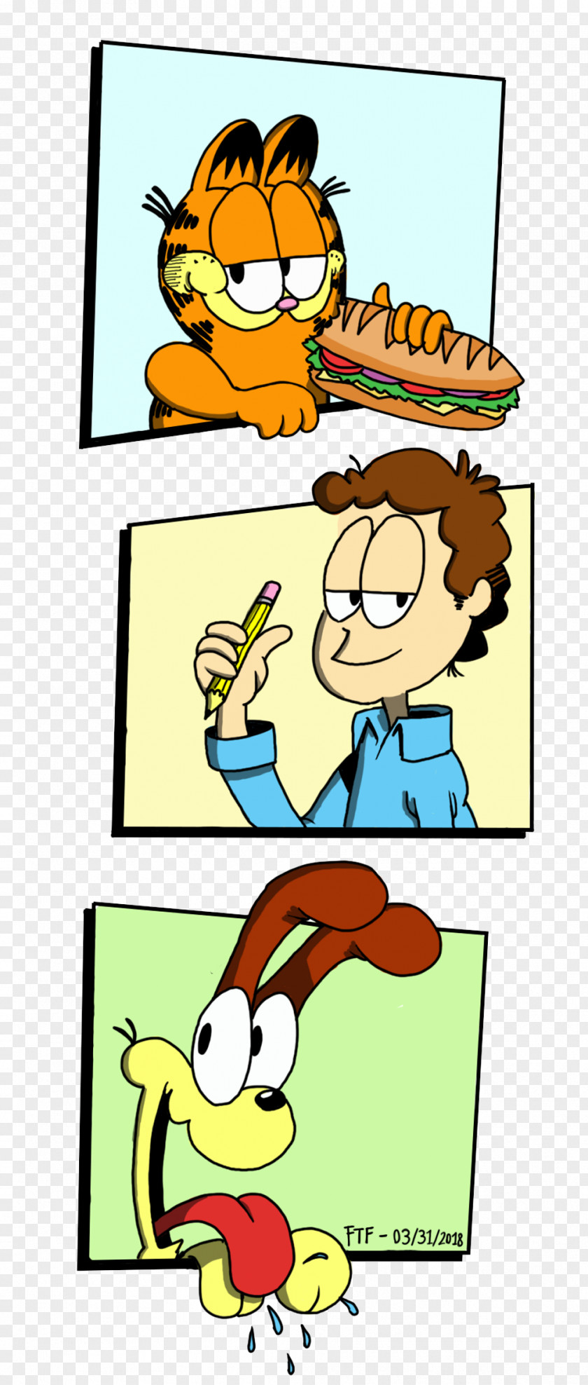 Garfield Cartoon Odie Jon Arbuckle Comics PNG
