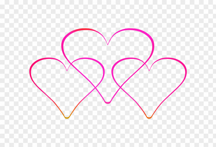 Heart Pink M Clip Art Line M-095 PNG