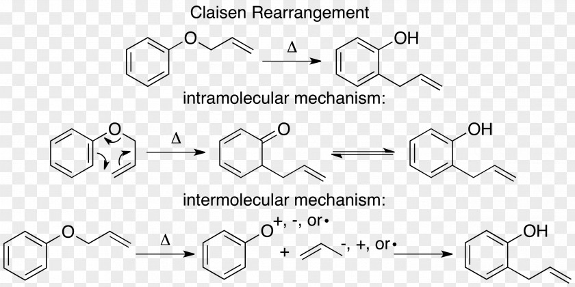 Mecanism Intramolecular Reaction Claisen Rearrangement Chemical Force Organic PNG
