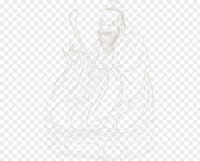 Confucius Temple Sketch Figure Drawing Illustration Visual Arts PNG
